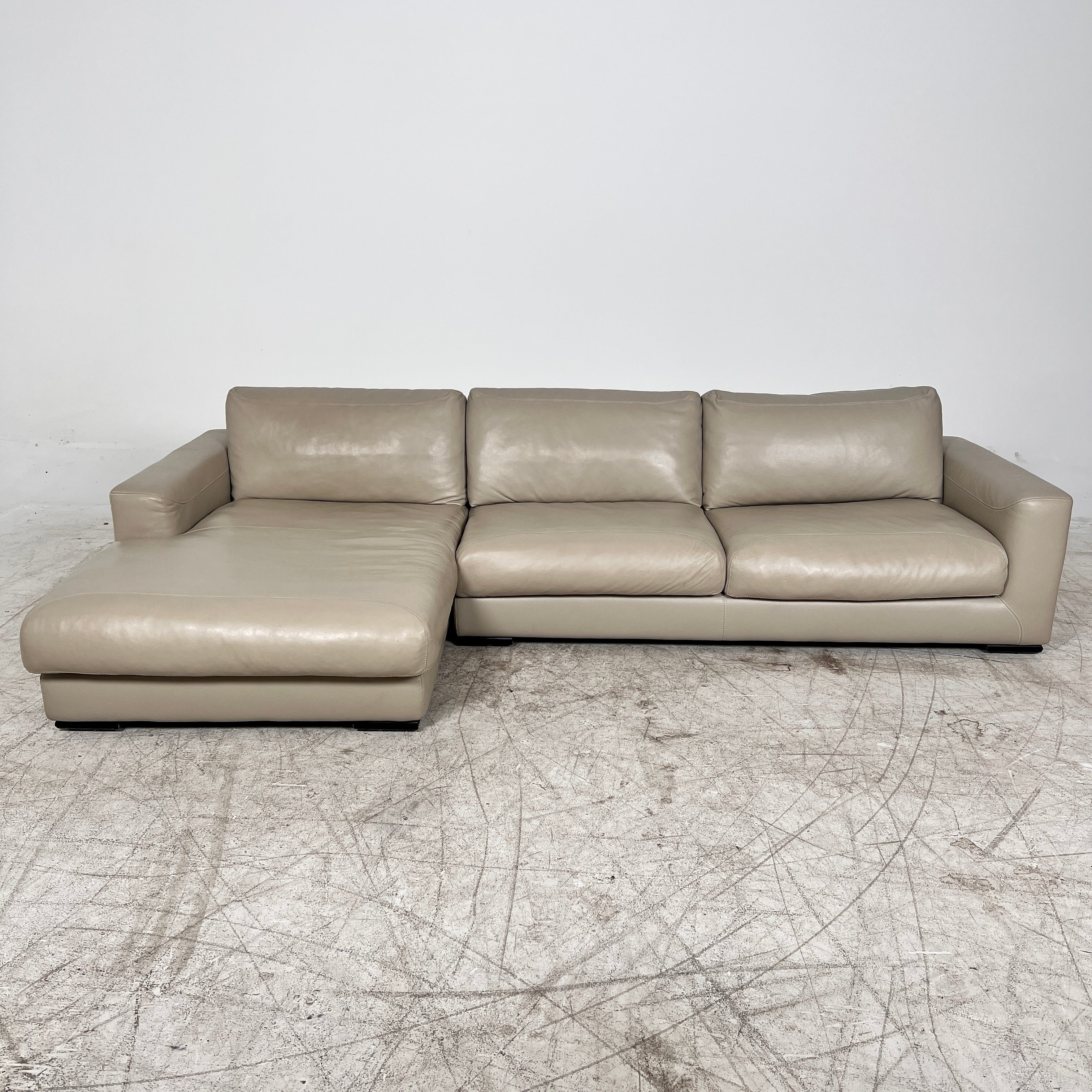Buttercup Leather L shaped sofa couch. High End sofa couch. delivery available
