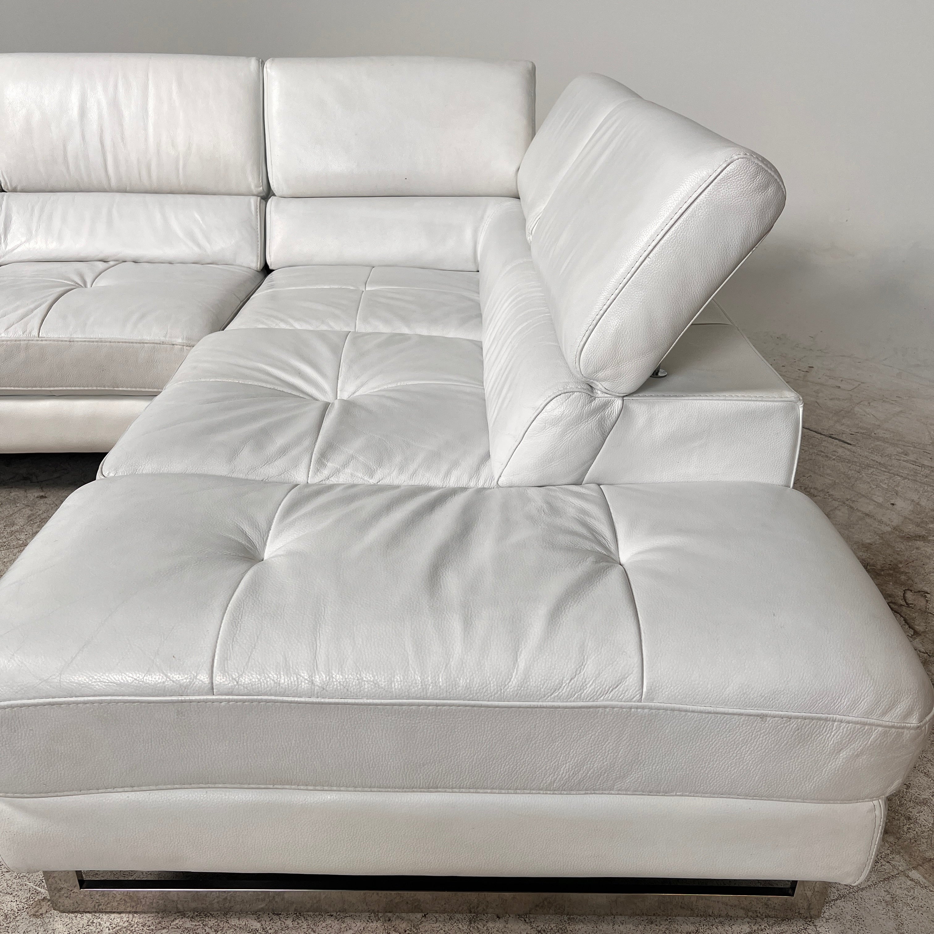 Scan Design leather Sectional. L shaped sofa couch. Delivery Available
