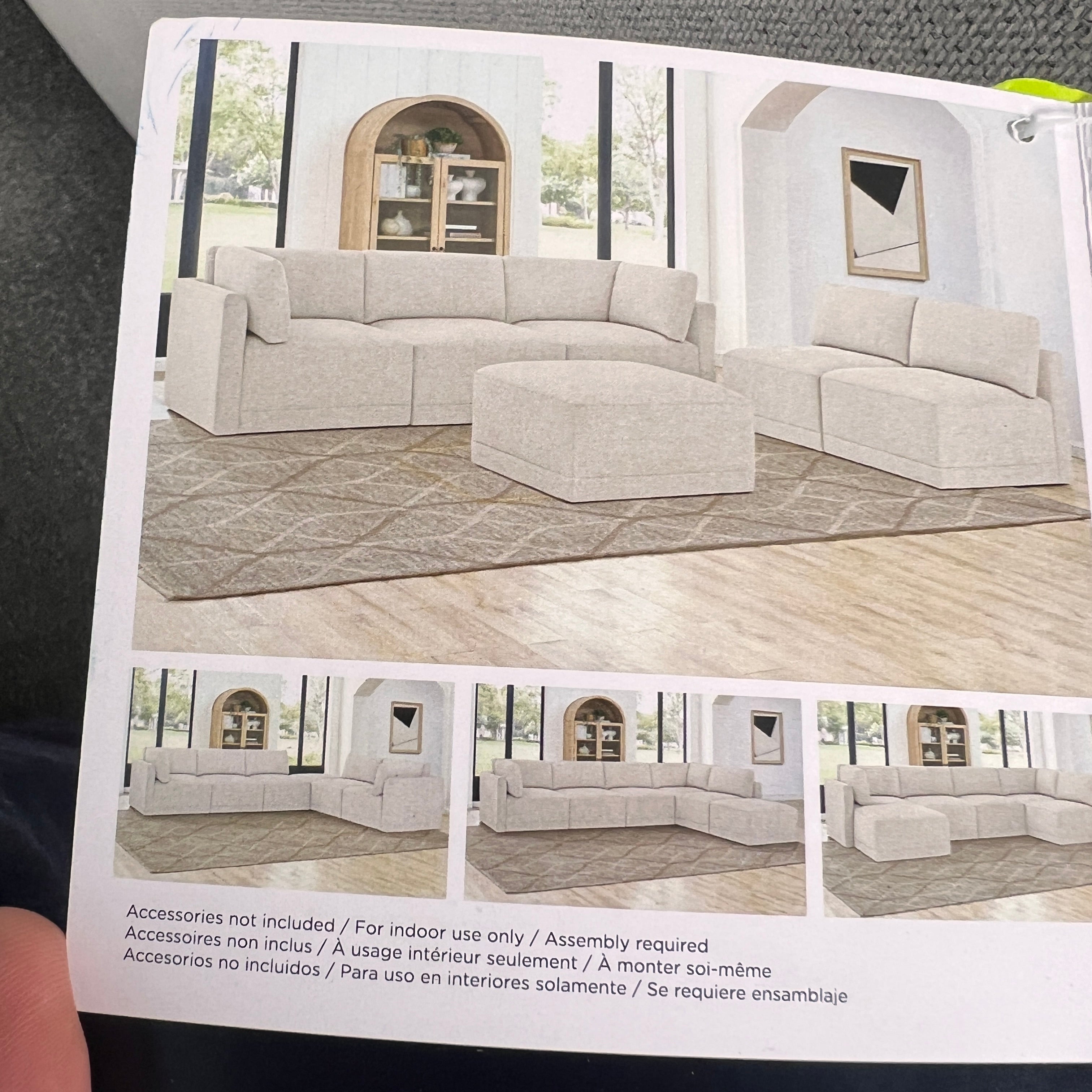 Thomasville 6 piece modular sectional. Reconfigurable L shaped sofa couch. delivery available