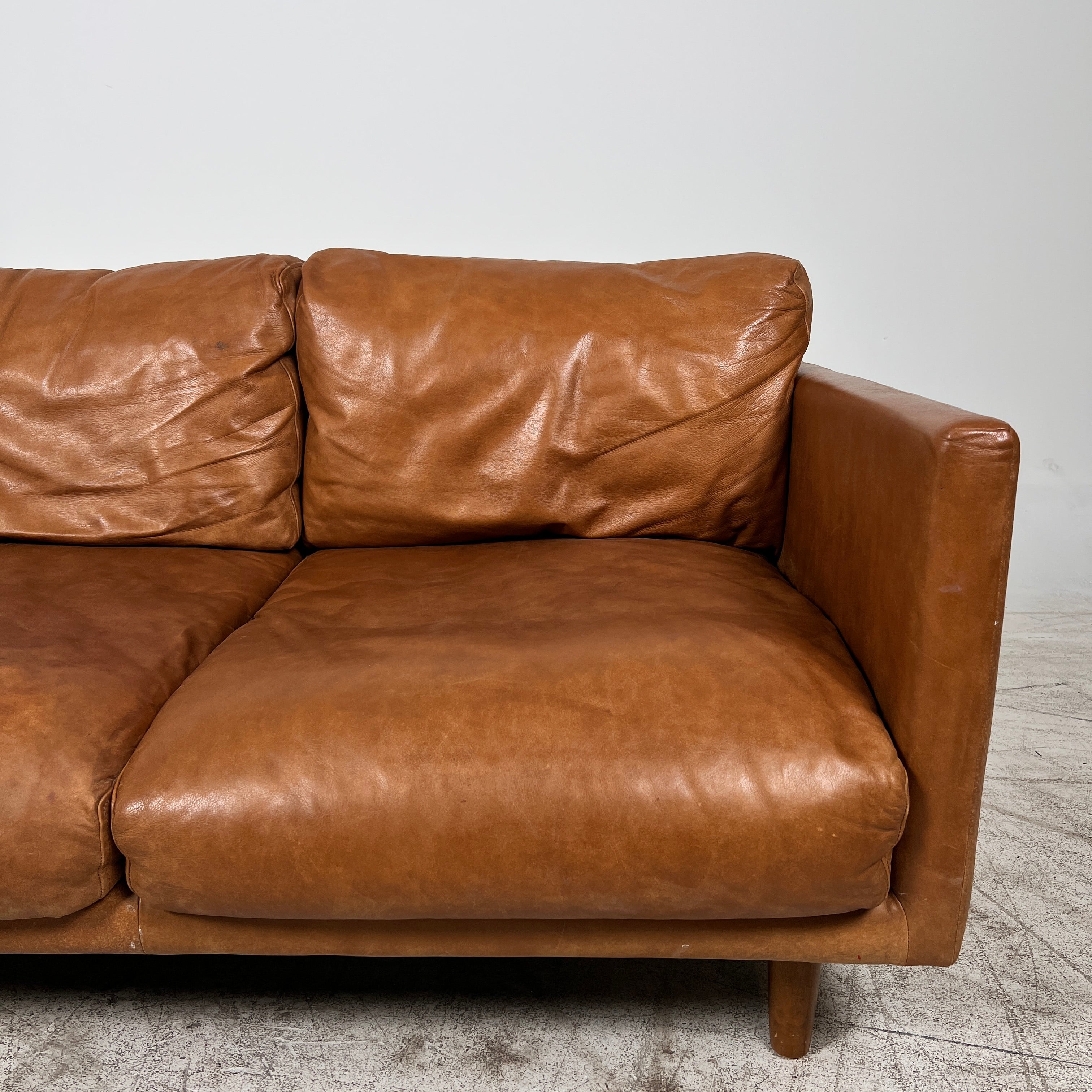 Article Nirvana 3 seater Sofa couch. Down filled MCM leather couch. delivery available
