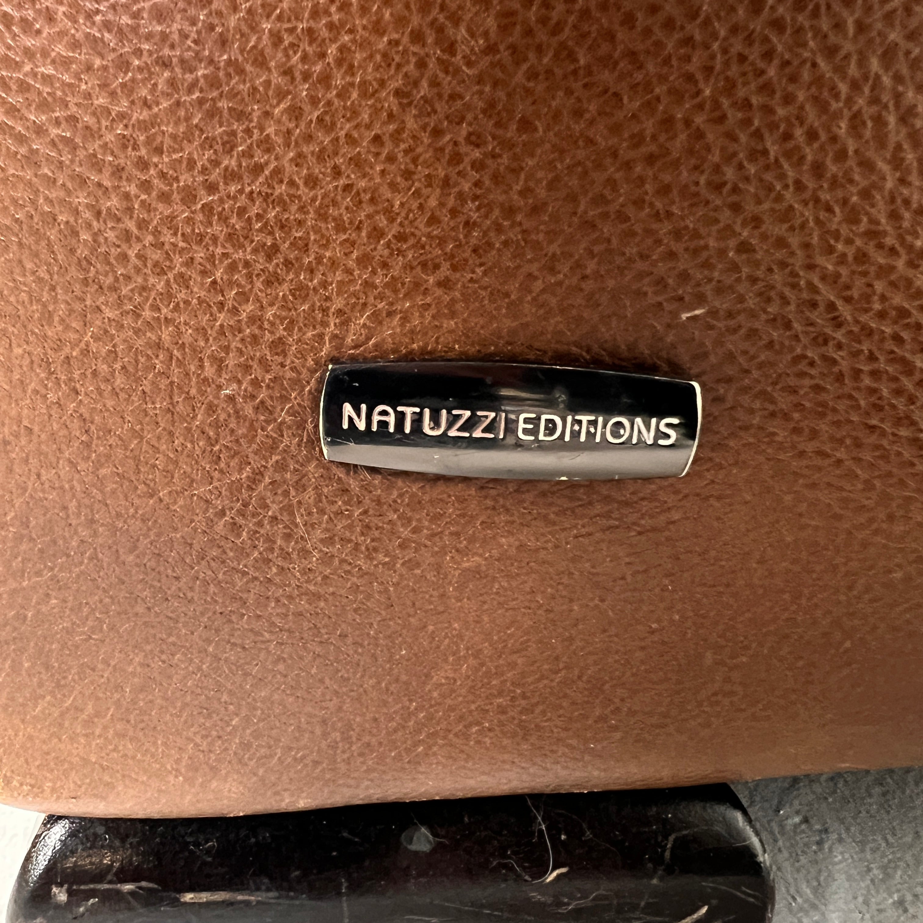 Natuzzi Editions Brown leather armchair. Genuine Leather chair. Delivery available