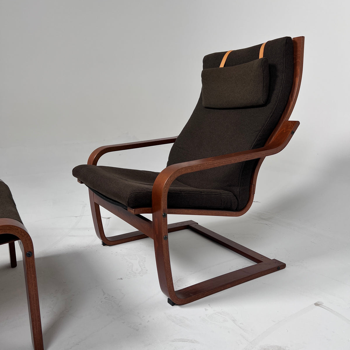 Ikea Poang Chair + ottoman. Wood and Fabric chair. Delivery available
