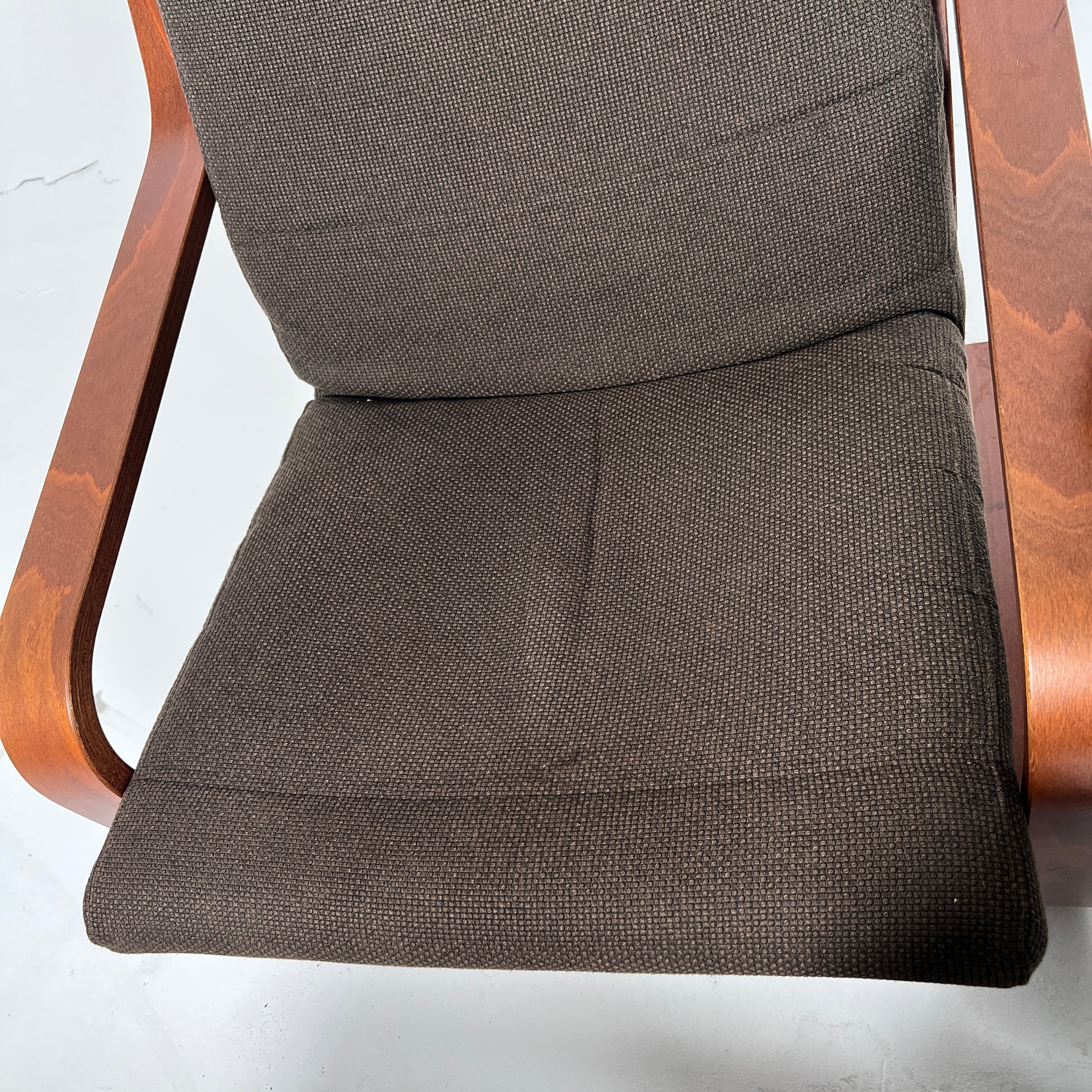 Ikea Poang Chair + ottoman. Wood and Fabric chair. Delivery available
