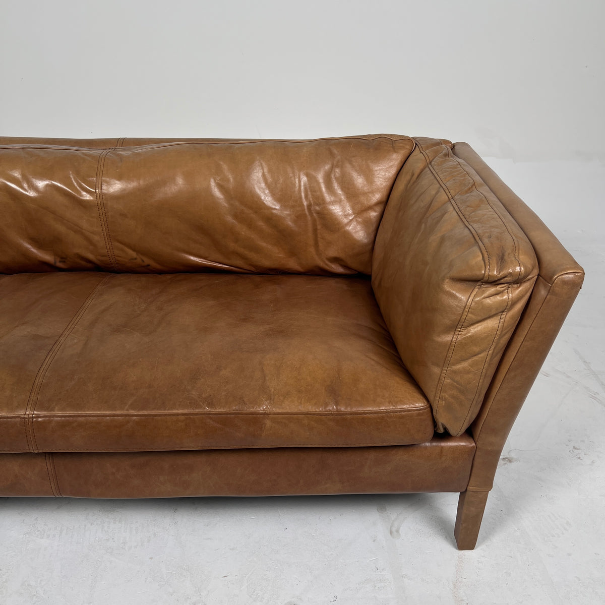 Restoration Hardware Sorensen leather Sofa. Rh leather loveseat. Delivery available
