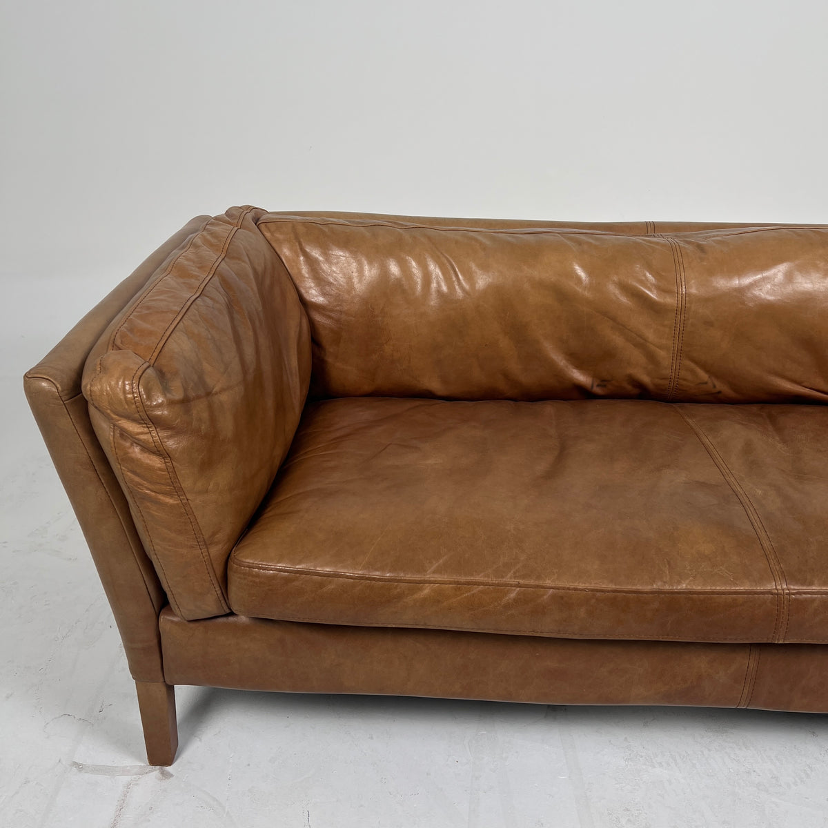 Restoration Hardware Sorensen leather Sofa. Rh leather loveseat. Delivery available