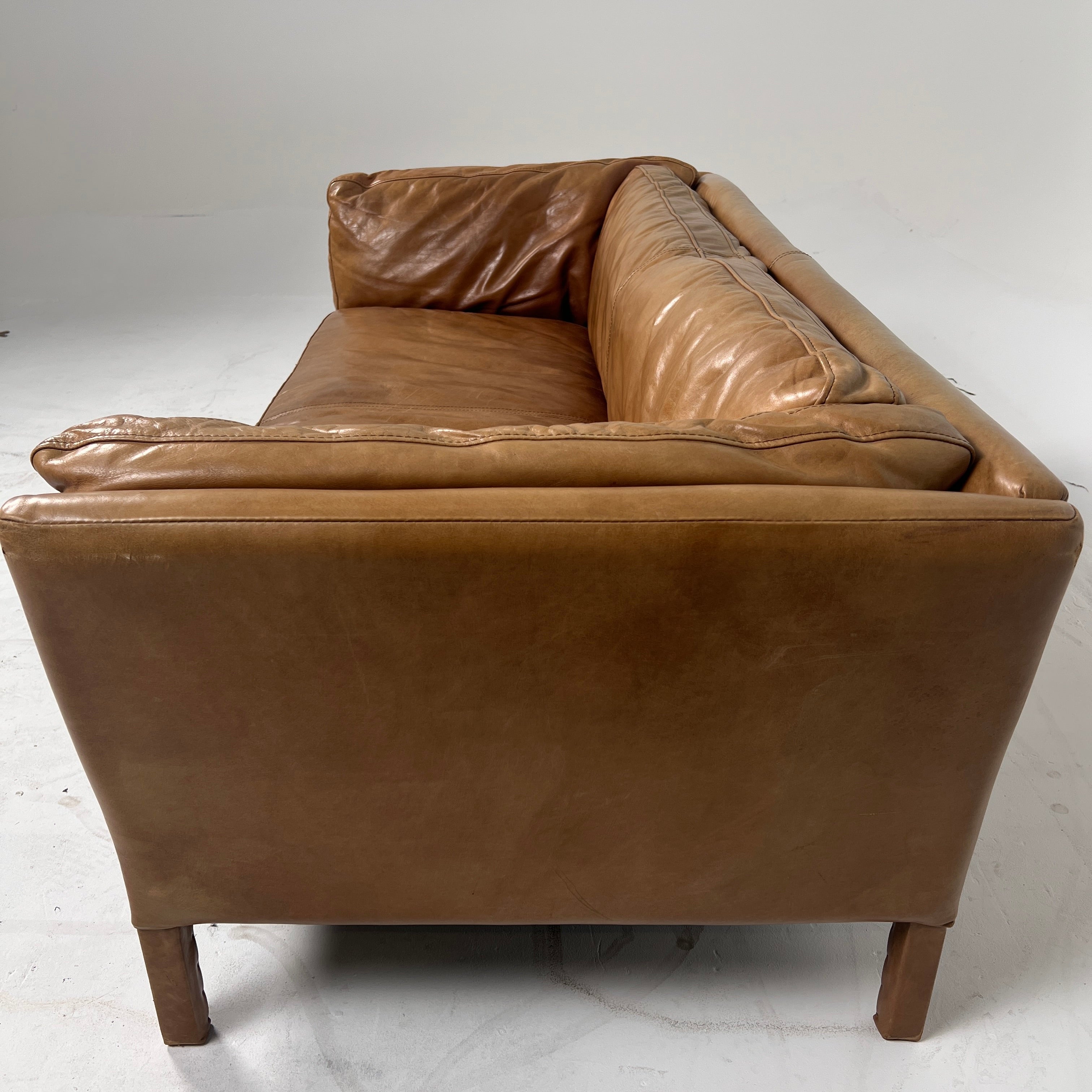 Restoration Hardware Sorensen leather Sofa. Rh leather loveseat. Delivery available