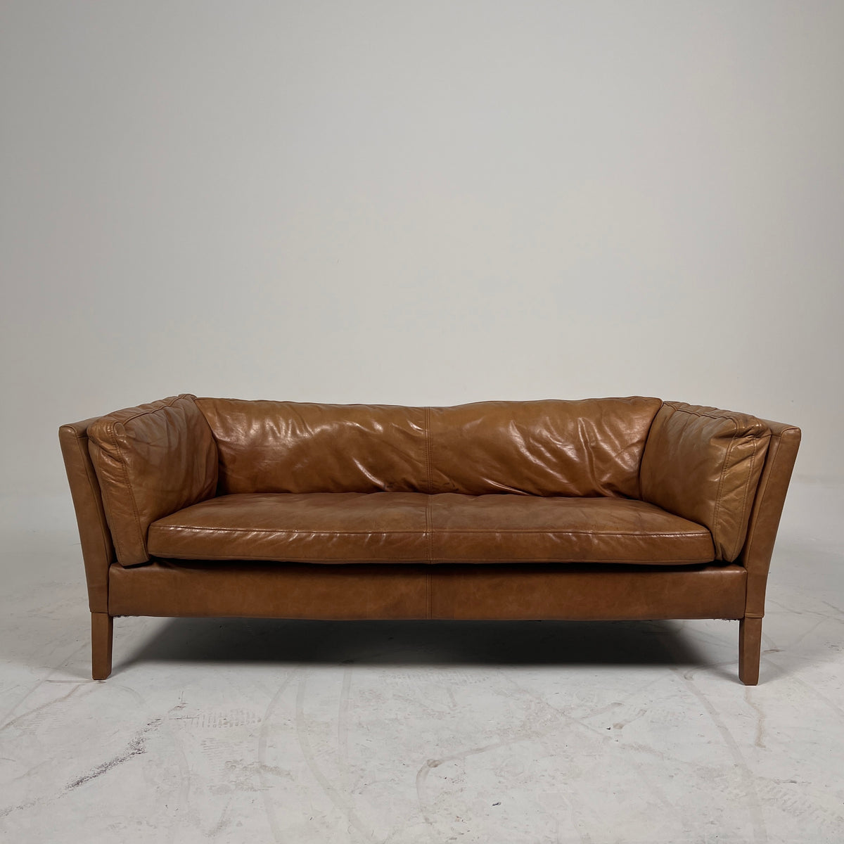 Restoration Hardware Sorensen leather Sofa. Rh leather loveseat. Delivery available