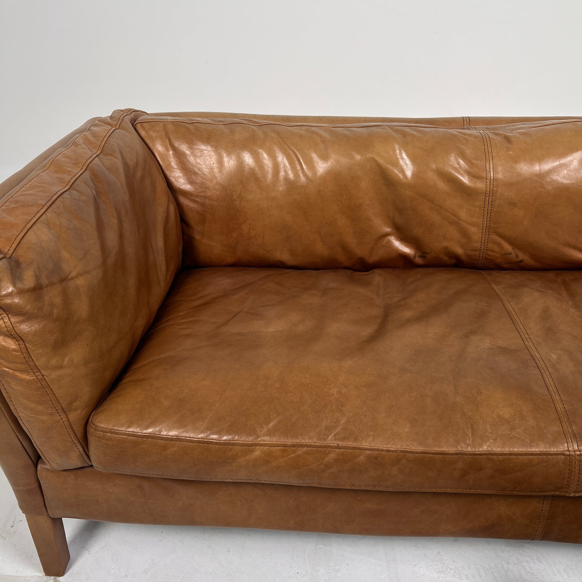 Restoration Hardware Sorensen leather Sofa. Rh leather loveseat. Delivery available