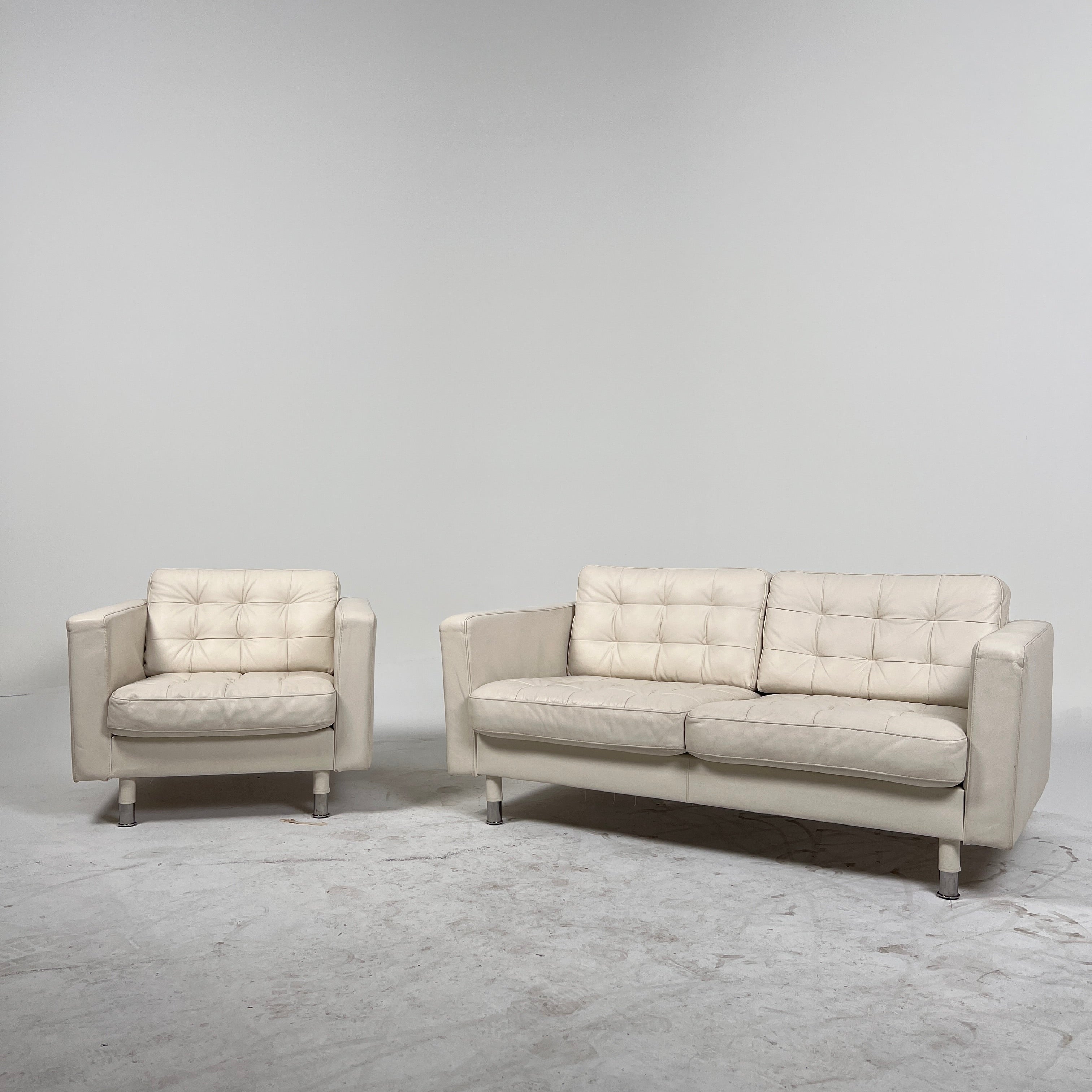 Ikea Morabo Sofa Set. 2+1 leather sofa + armchair couch. Delivery available