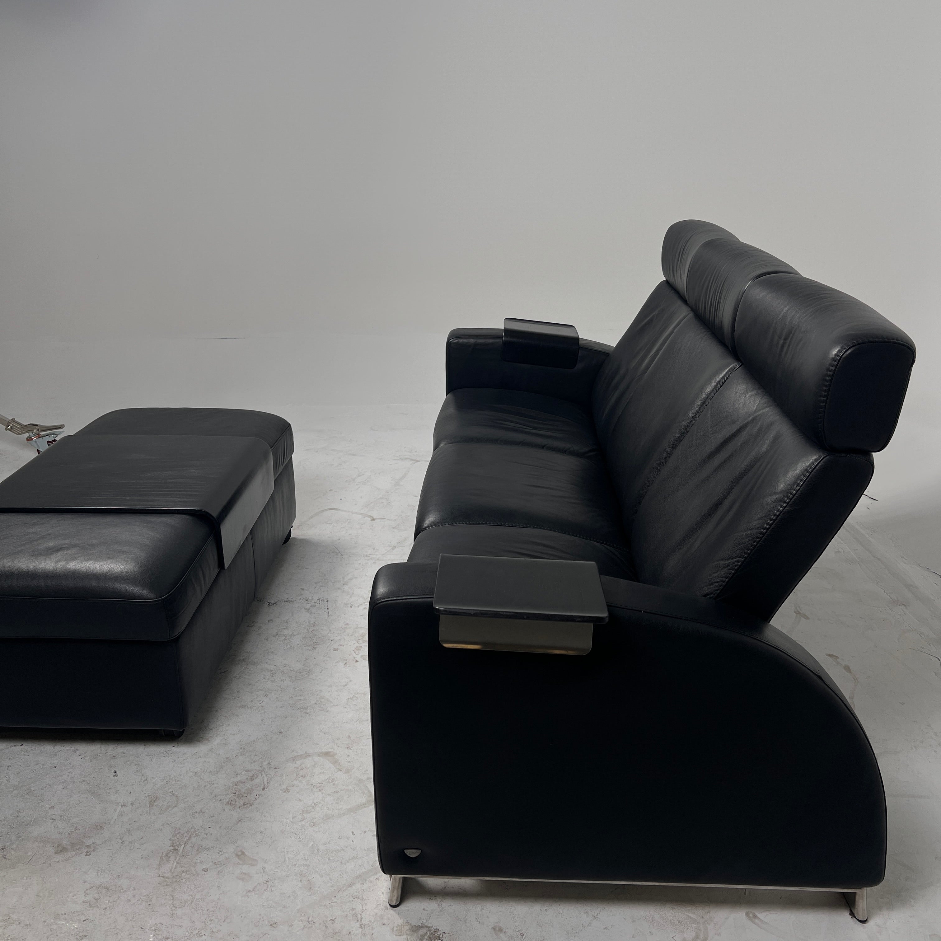 Ekornes Stressless Arion 3 seater sofa + ottoman + trays. Reclining sofa couch. delivery available