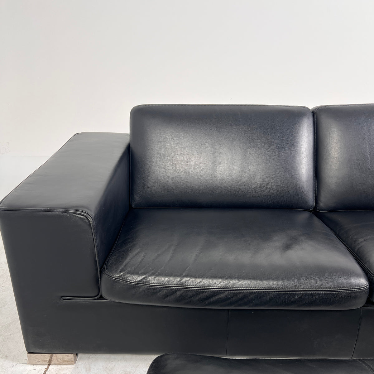 Down Filled Leather Sectional. L shaped sofa couch. Delivery available