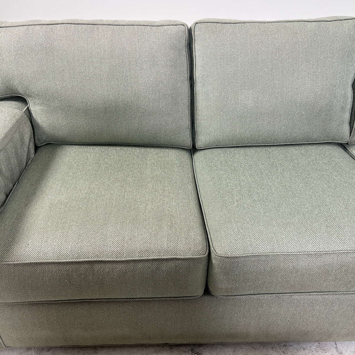 Ethan Allen Fabric Sectional. Sage Green Corner L shaped sofa couch. Delivery available