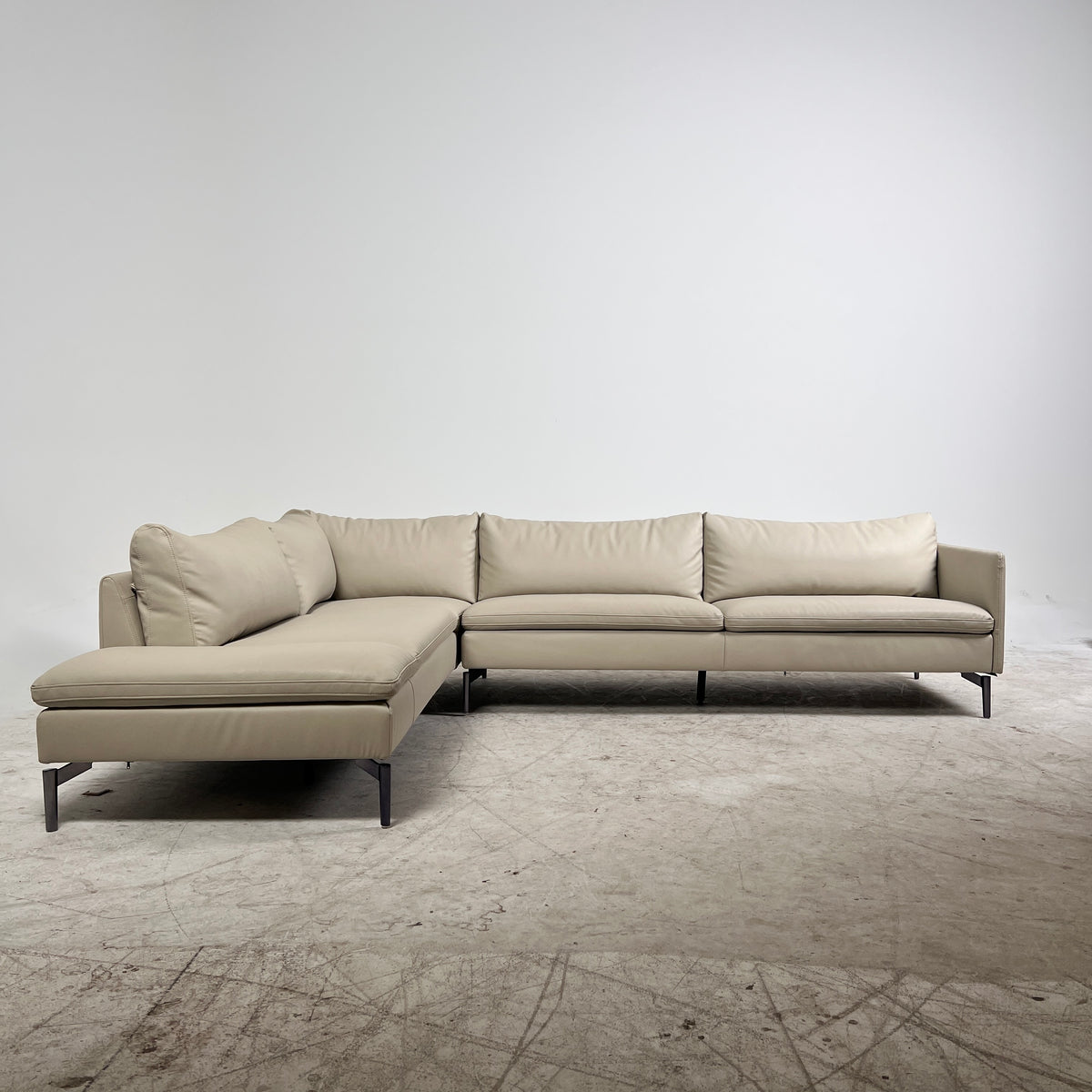 Structube Toscan Leather Sectional. Faux leather L shaped sofa couch. Delivery available