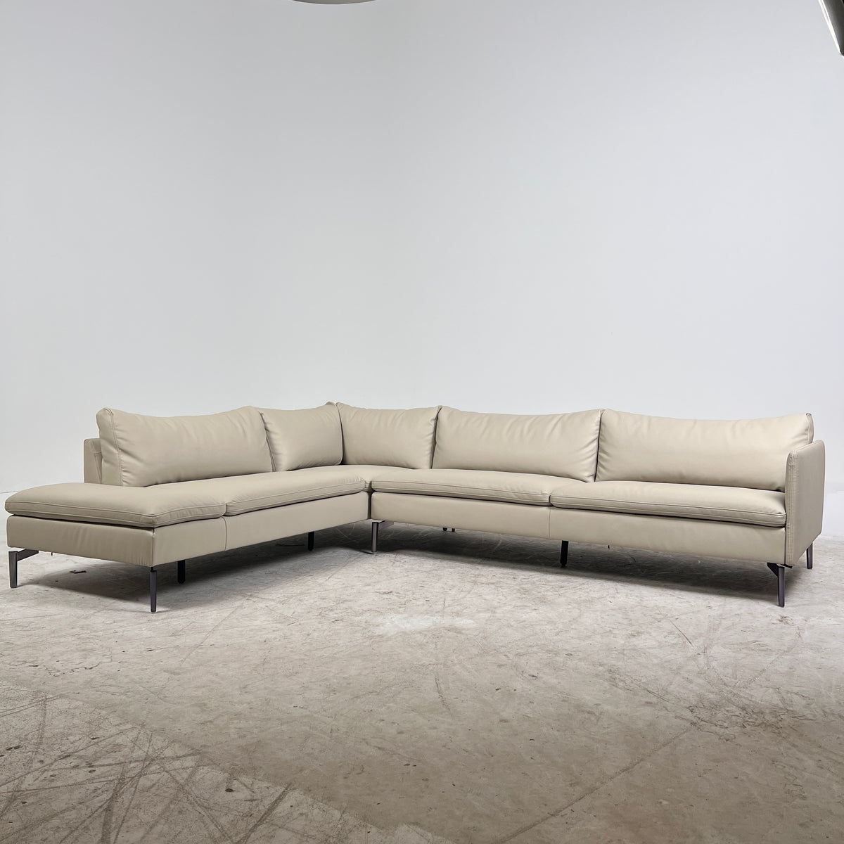 Structube Toscan Leather Sectional. Faux leather L shaped sofa couch. Delivery available