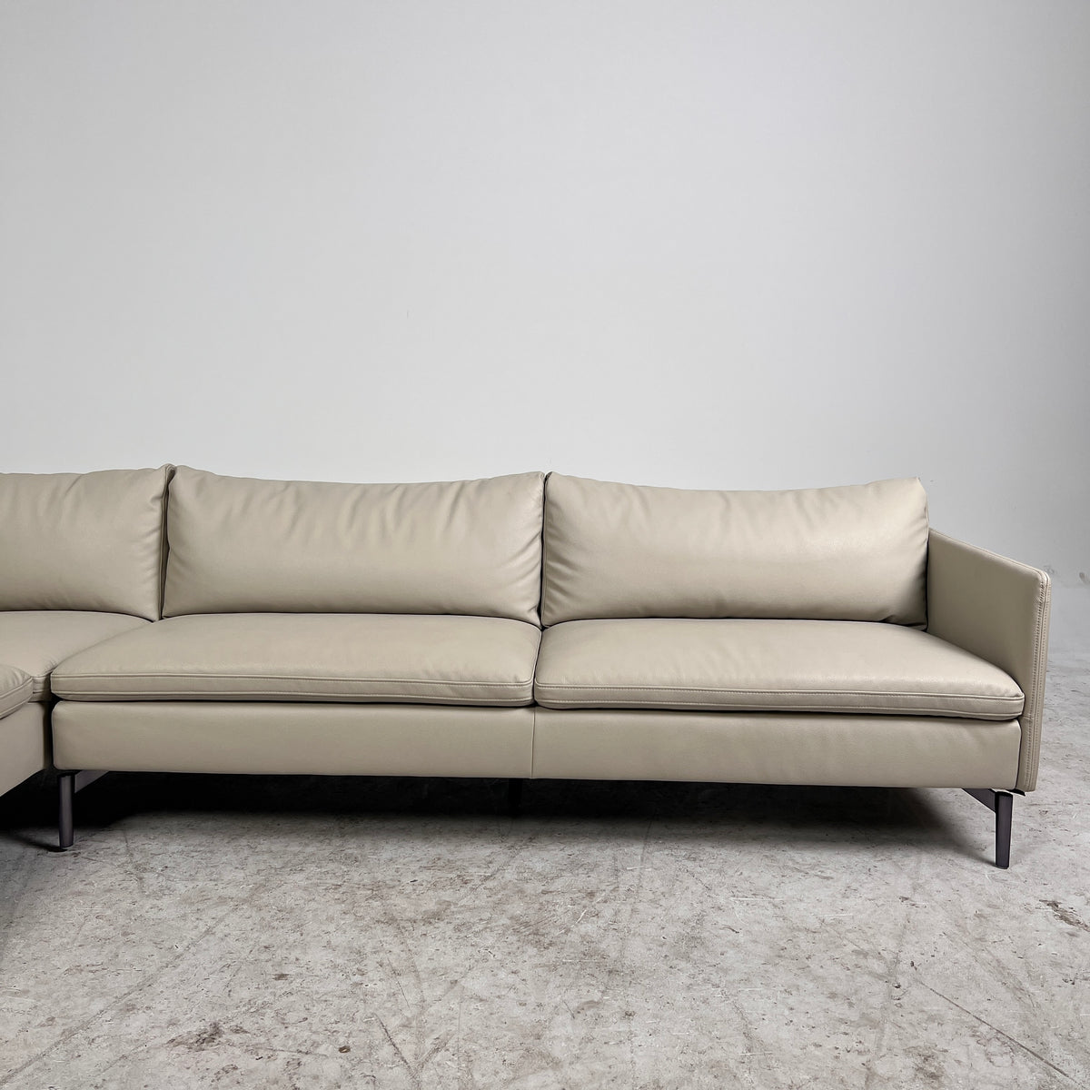 Structube Toscan Leather Sectional. Faux leather L shaped sofa couch. Delivery available