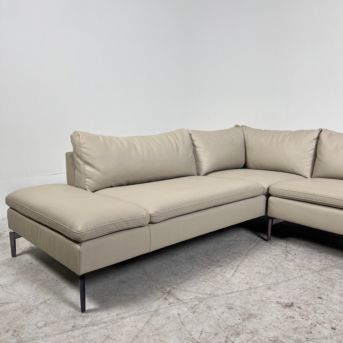 Structube Toscan Leather Sectional. Faux leather L shaped sofa couch. Delivery available