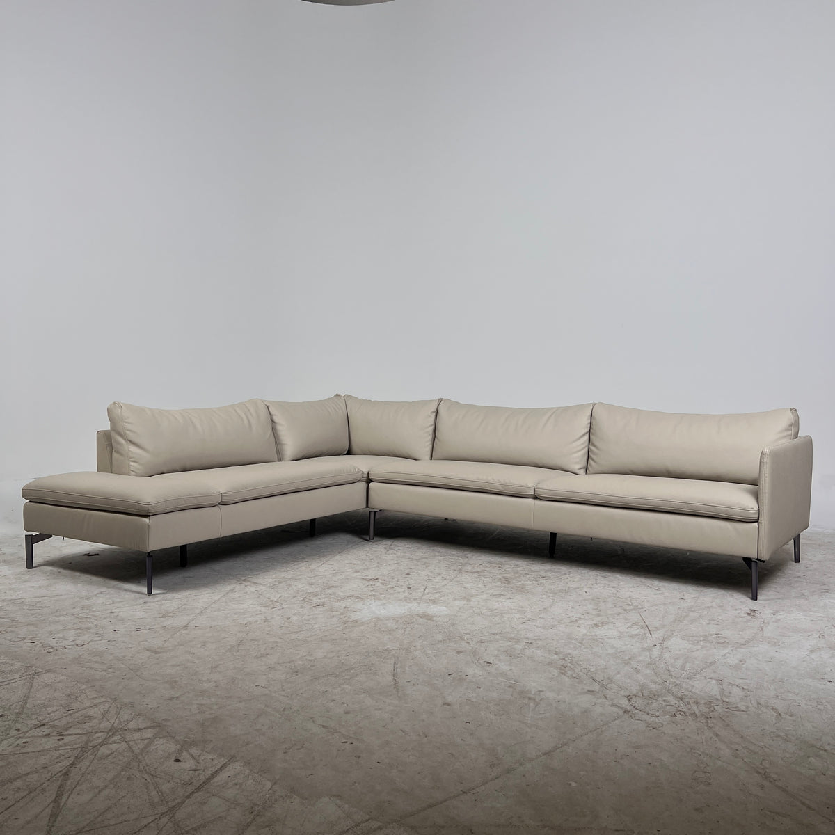 Structube Toscan Leather Sectional. Faux leather L shaped sofa couch. Delivery available