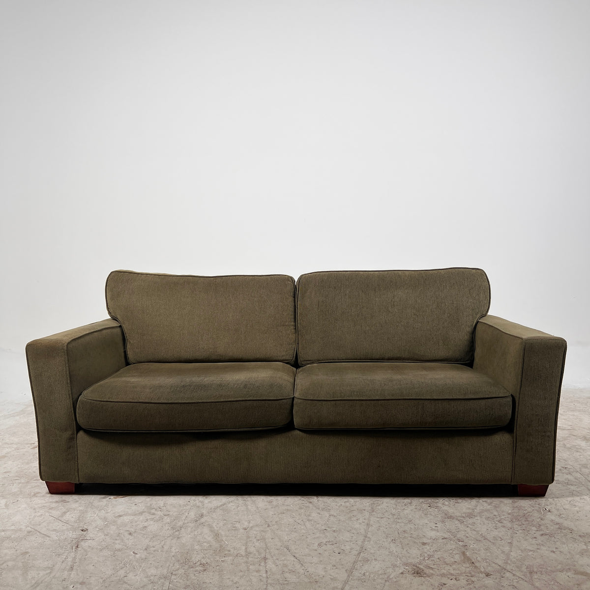 Green 3 seater couch. sofa $150 bucks. We can deliver