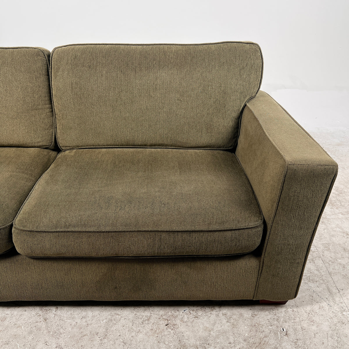 Green 3 seater couch. sofa $150 bucks. We can deliver