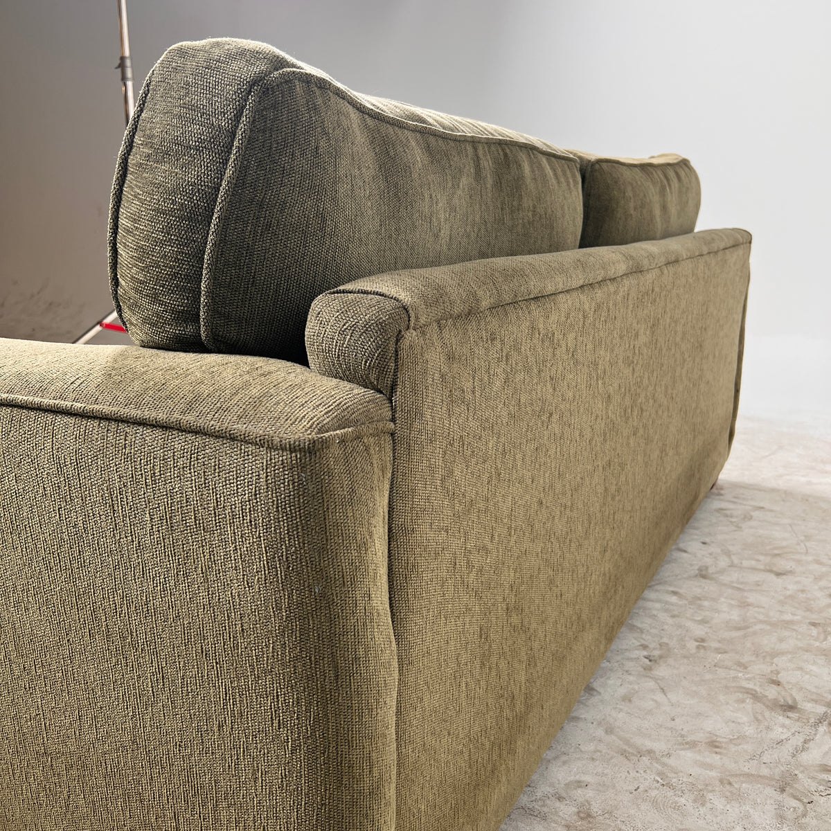 Green 3 seater couch. sofa $150 bucks. We can deliver