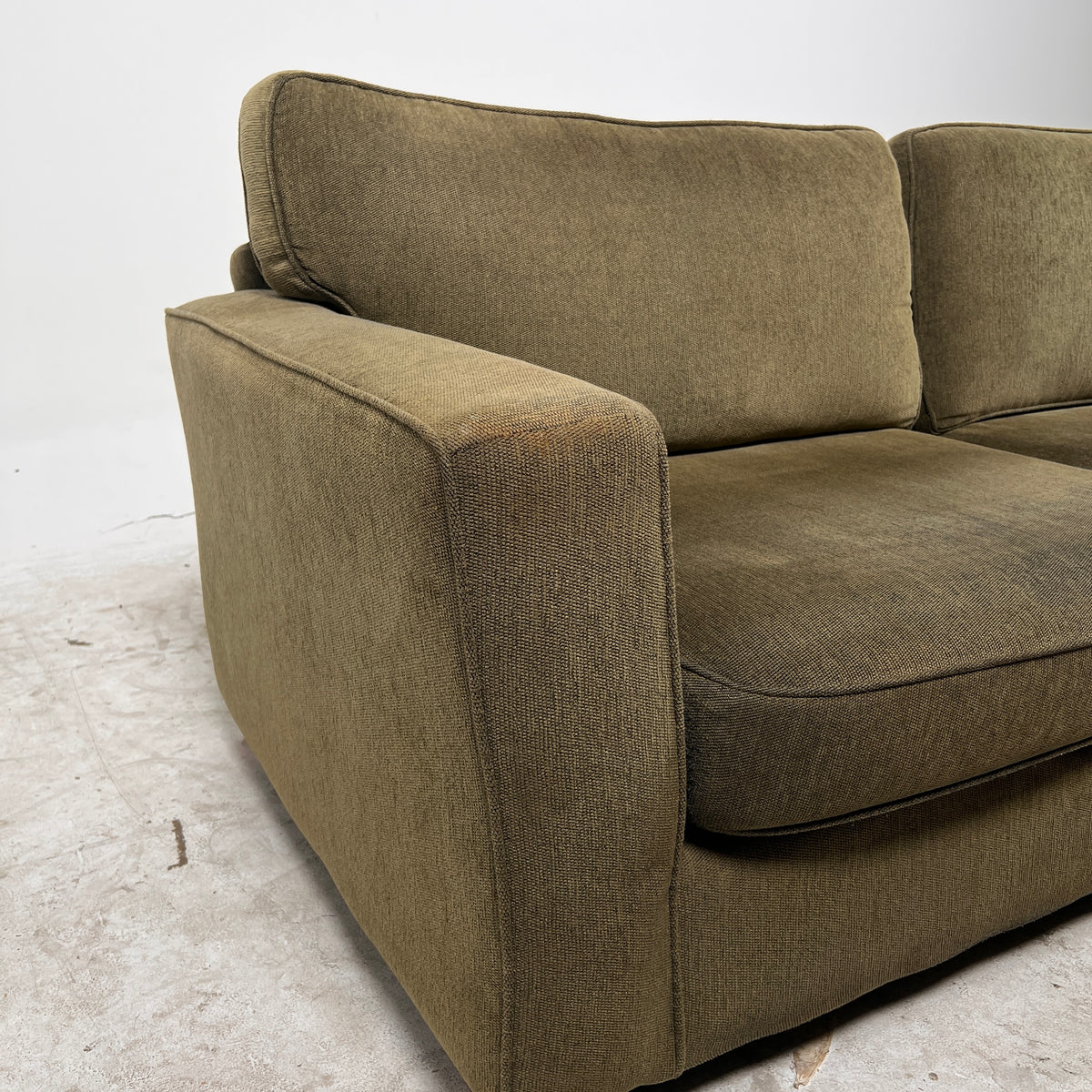 Green 3 seater couch. sofa $150 bucks. We can deliver