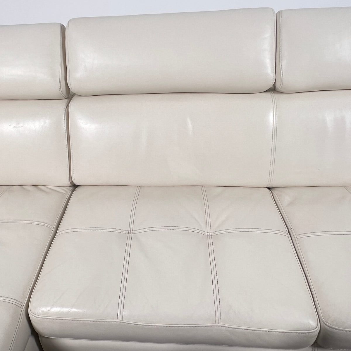 Rozzini Leather Sectional. Real leather L shaped sofa couch. Delivery available