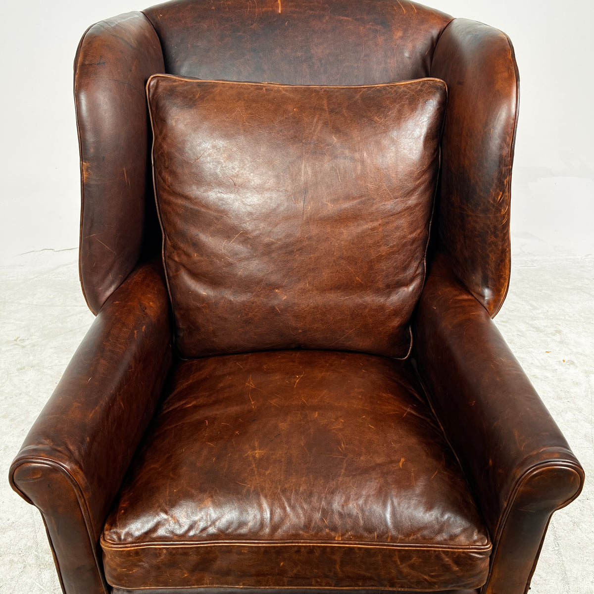 Restoration Hardware Wing Back Leather Chair. RH Armchair. delivery available