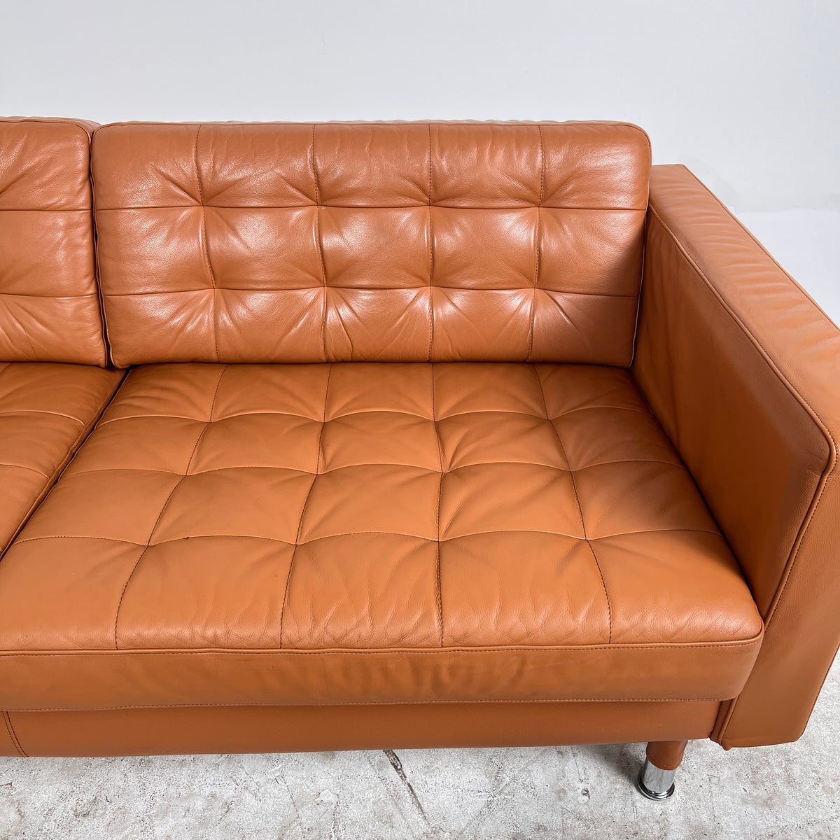 Ikea Morabo Sectional. Cognac Leather L shaped sofa couch. Delivery available