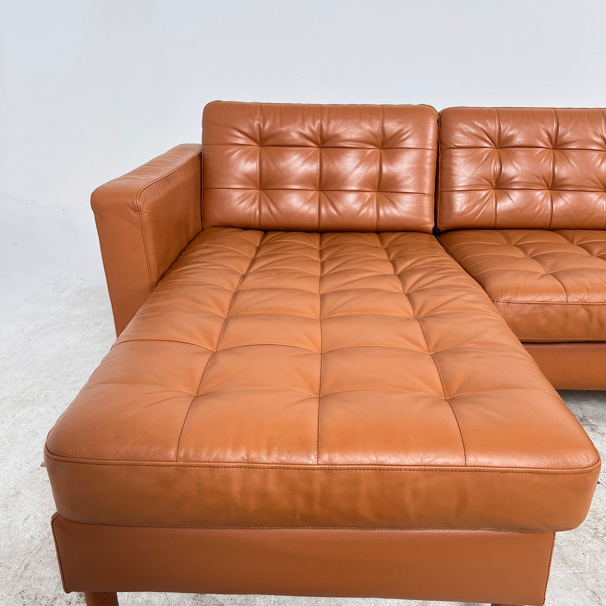 Ikea Morabo Sectional. Cognac Leather L shaped sofa couch. Delivery available