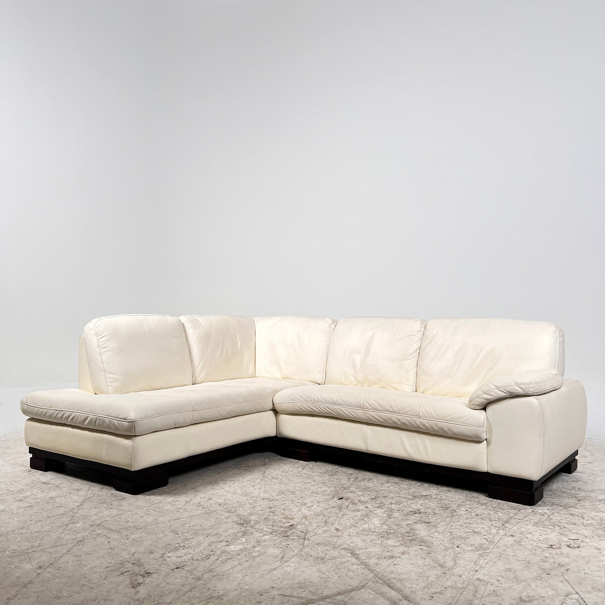 Scan Design Leather Sectional. L shaped sofa couch. Delivery available