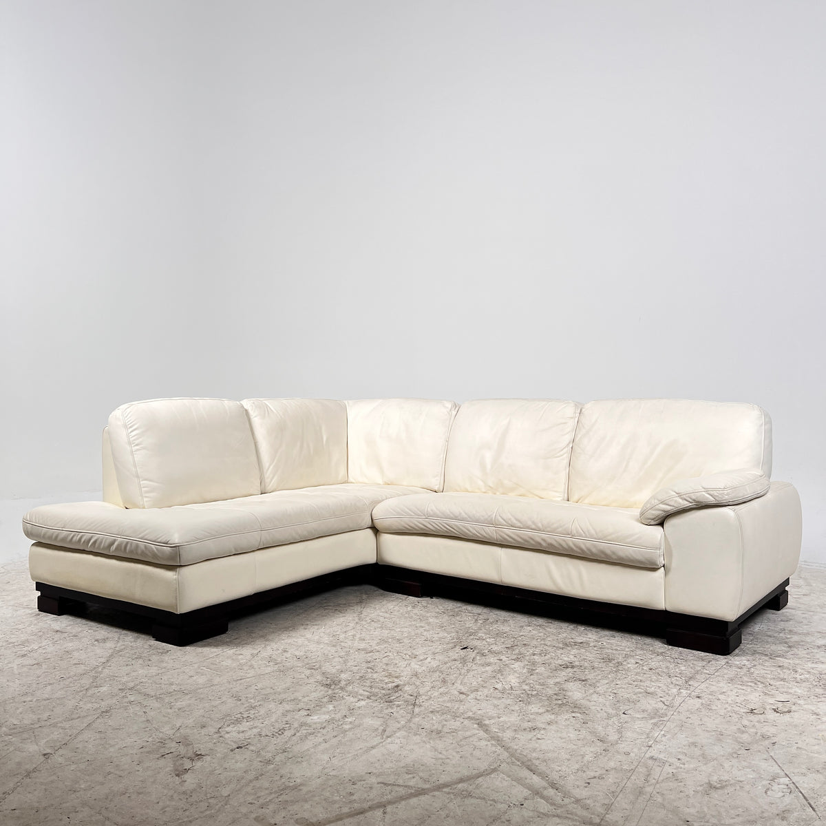 Scan Design Leather Sectional. L shaped sofa couch. Delivery available