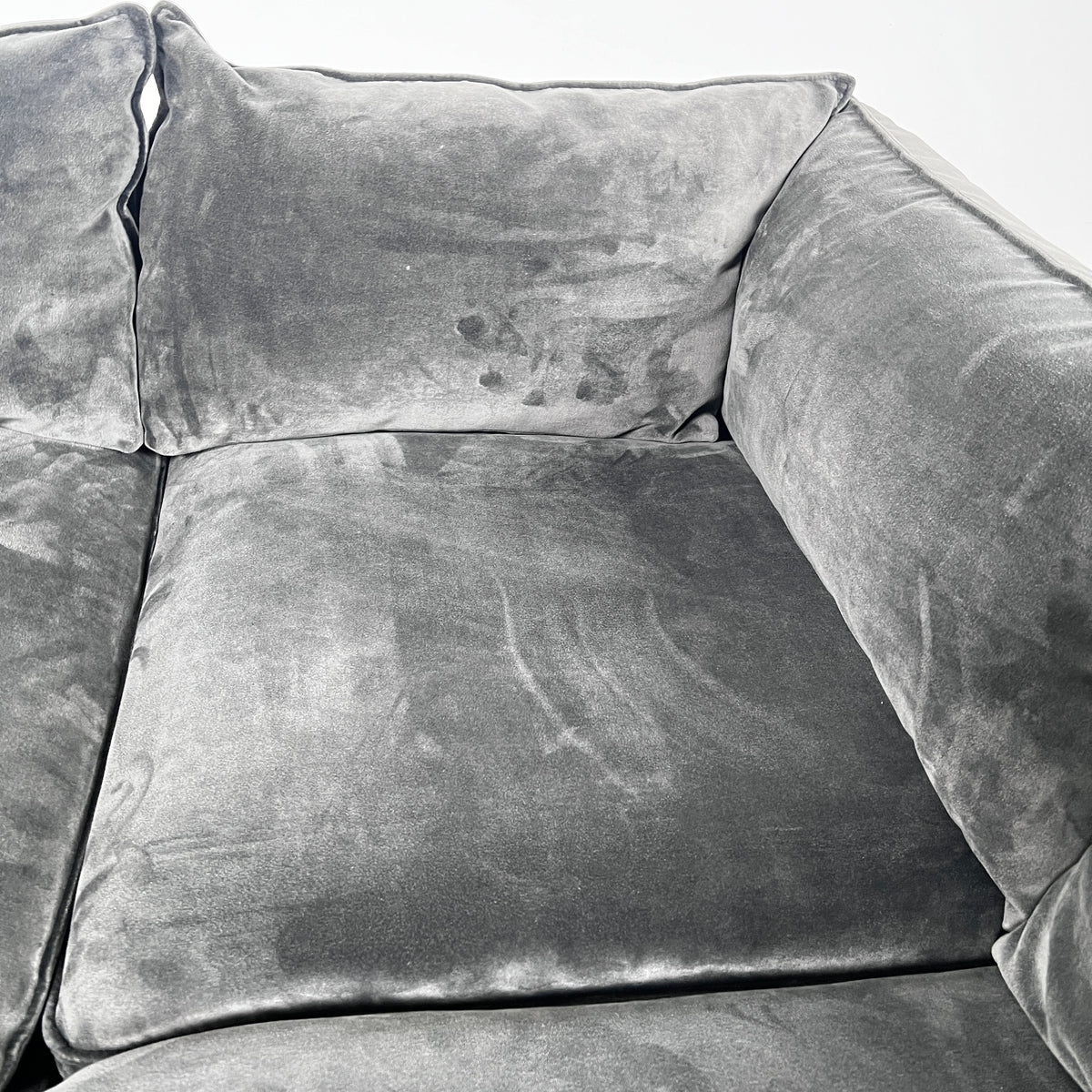Kode Velvet Sectional. High end L shaped sofa couch. delivery available