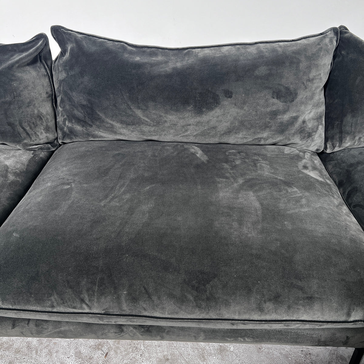 Kode Velvet Sectional. High end L shaped sofa couch. delivery available