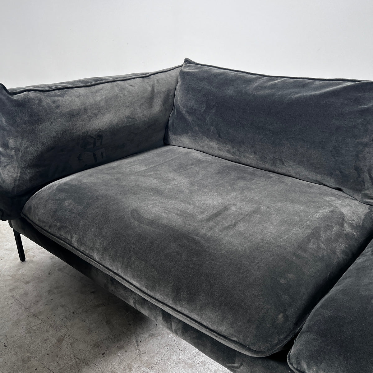 Kode Velvet Sectional. High end L shaped sofa couch. delivery available