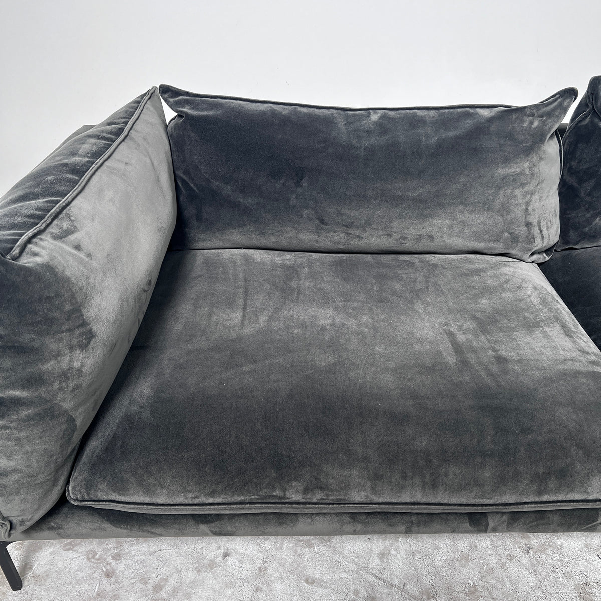 Kode Velvet Sectional. High end L shaped sofa couch. delivery available
