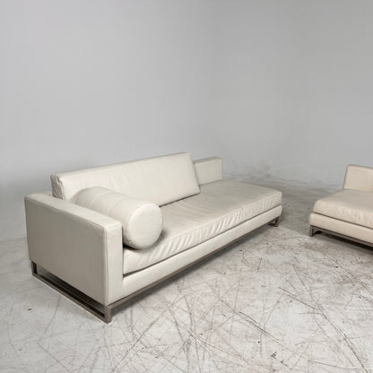 Genuine Leather Sofa set. 2 chaises. 3 seater sofa couch set