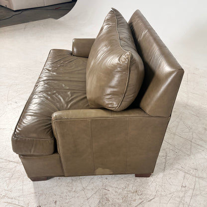Pottery Barn Oversized leather chair. Giant vintage chair.