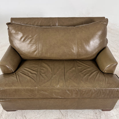 Pottery Barn Oversized leather chair. Giant vintage chair.