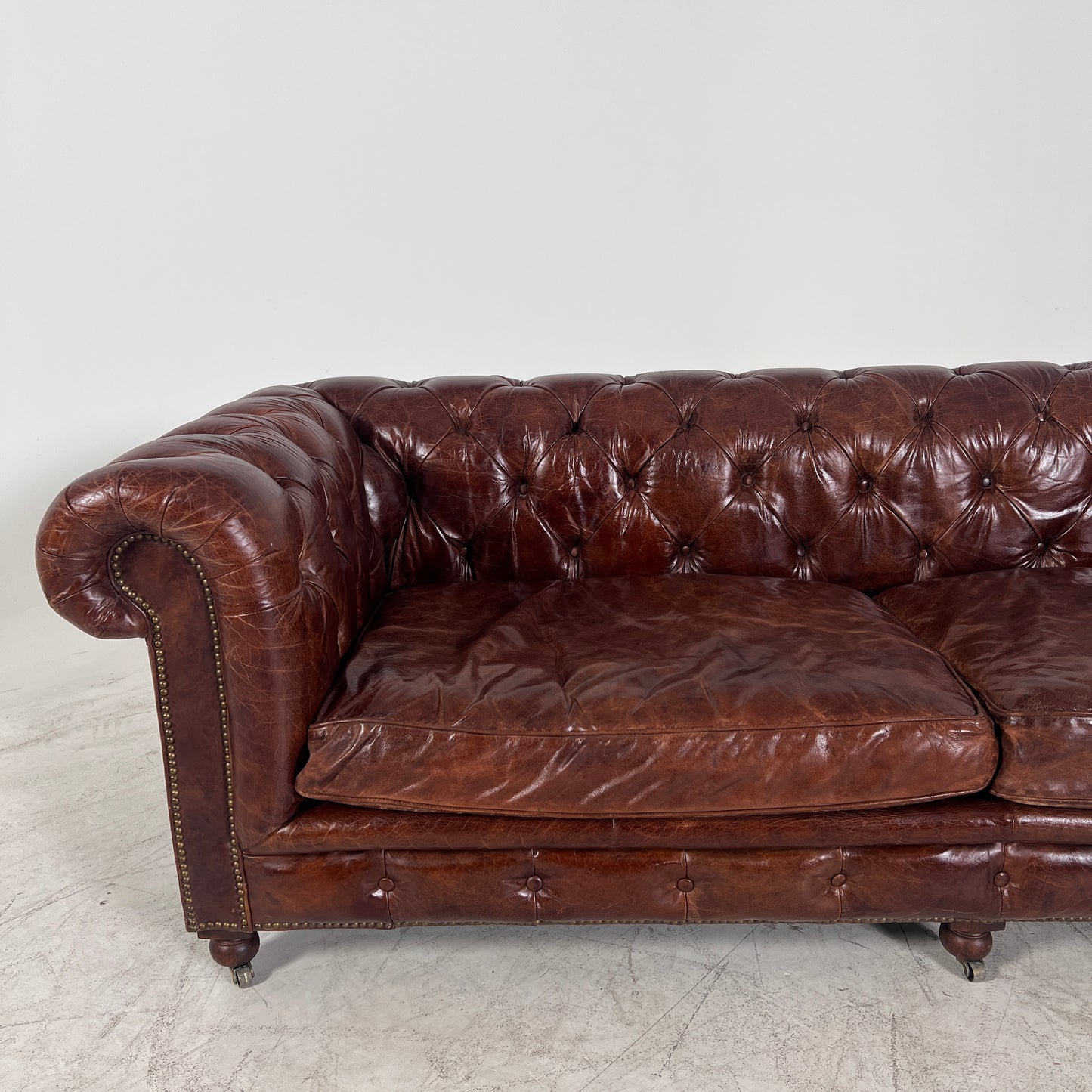 Restoration Hardware Chesterfield leather Sofa couch. Leather Rh