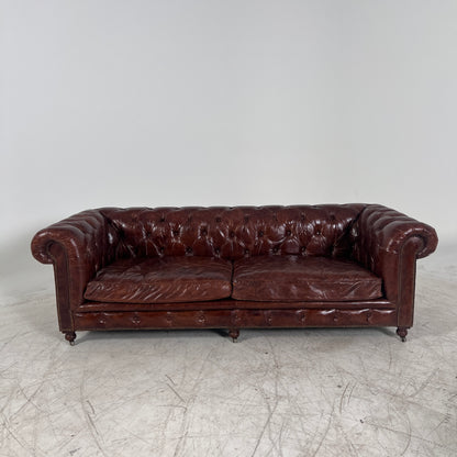 Restoration Hardware Chesterfield leather Sofa couch. Leather Rh