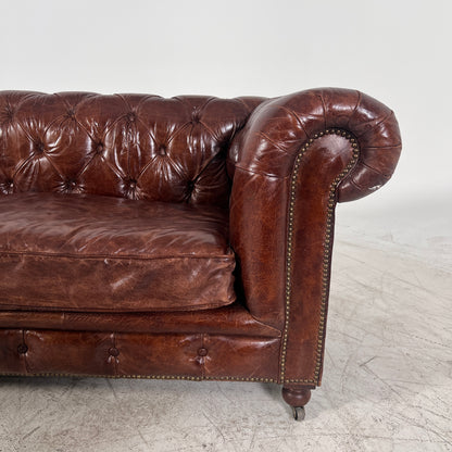 Restoration Hardware Chesterfield leather Sofa couch. Leather Rh