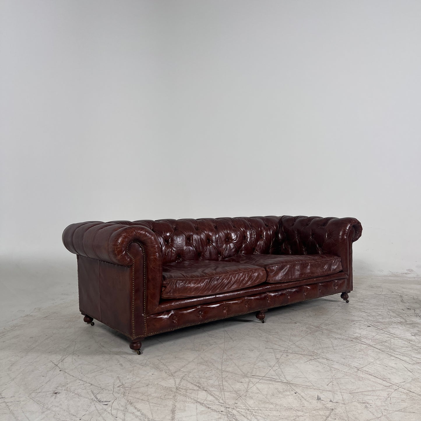 Restoration Hardware Chesterfield leather Sofa couch. Leather Rh