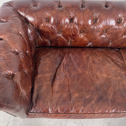 Restoration Hardware Chesterfield leather Sofa couch. Leather Rh