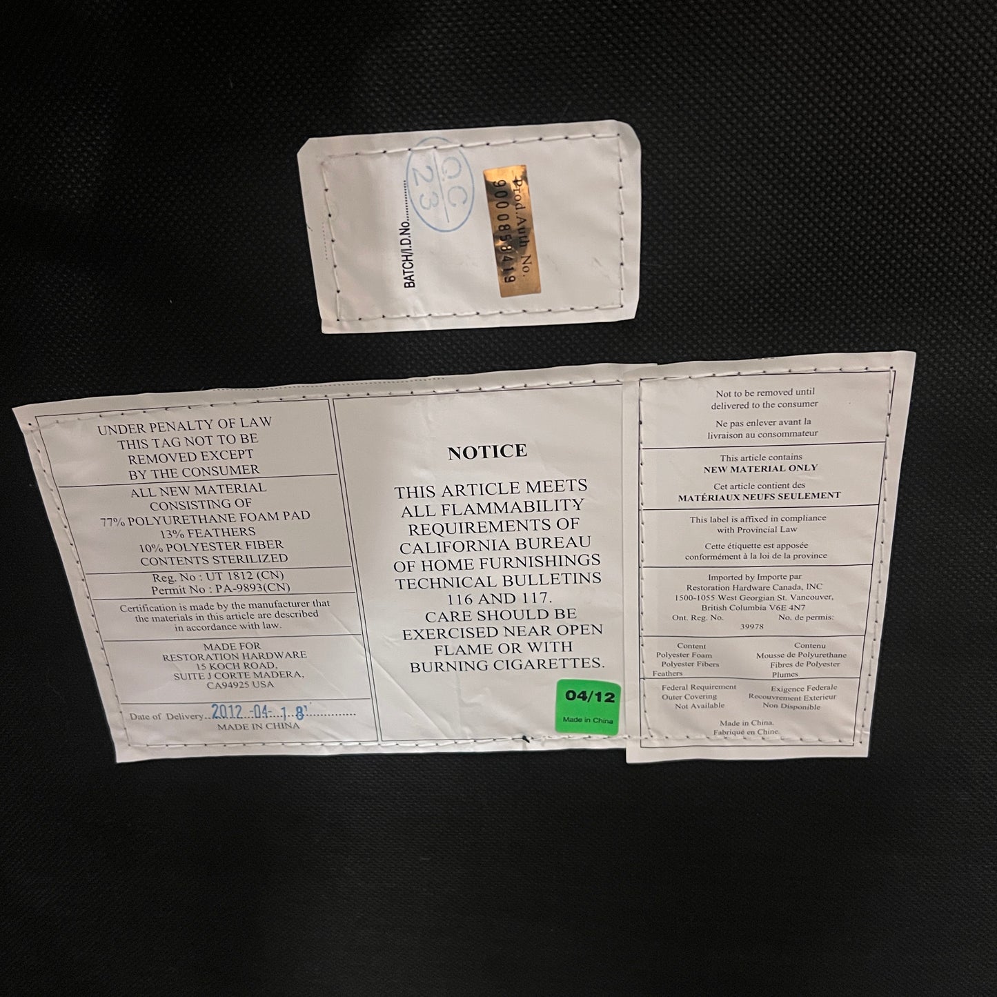 Restoration Hardware Chesterfield leather Sofa couch. Leather Rh