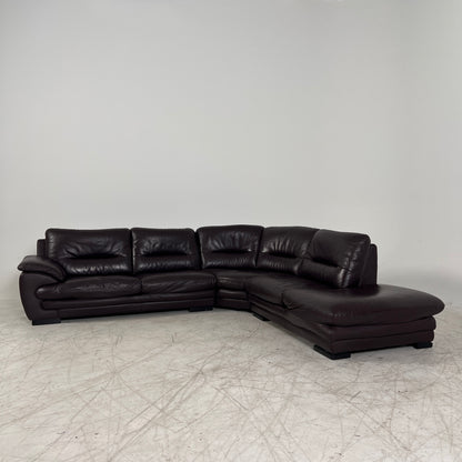 Genuine leather Sectional. Large L shaped sofa couch.