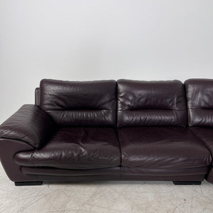 Genuine leather Sectional. Large L shaped sofa couch.