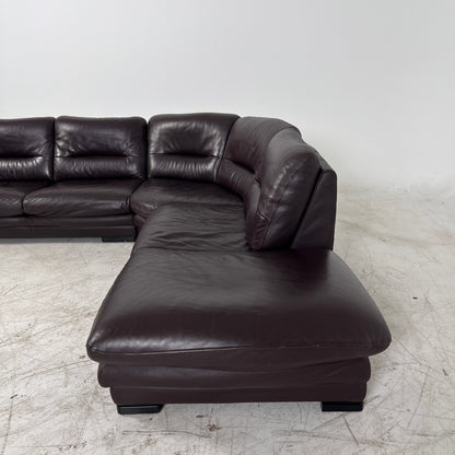 Genuine leather Sectional. Large L shaped sofa couch.