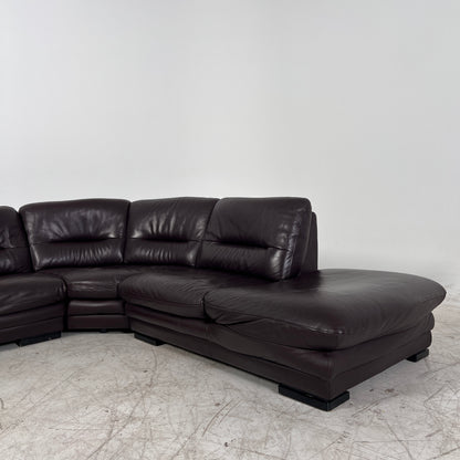 Genuine leather Sectional. Large L shaped sofa couch.