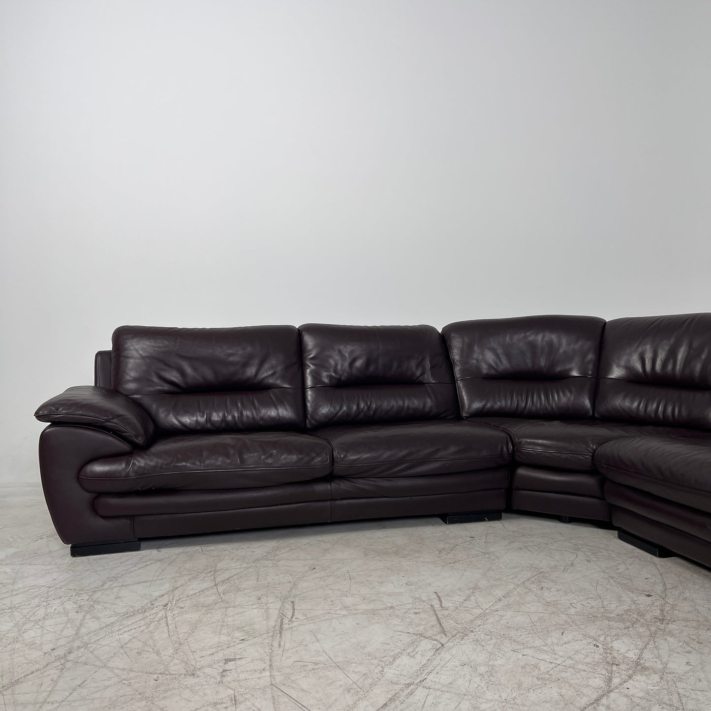 Genuine leather Sectional. Large L shaped sofa couch.
