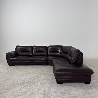 Genuine leather Sectional. Large L shaped sofa couch.